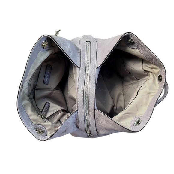 MICHAEL KORS SIGNATURE JET SET LARGE CHAIN Lilac SHOULDER BAG TOTE - Picture 5 of 7